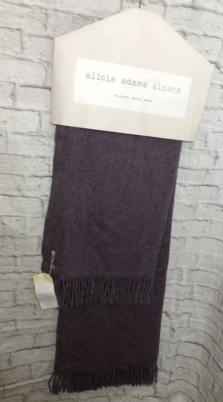Alicia Adams Alpaca PurpleTassel Fringe Throw 60" x 81" NEW